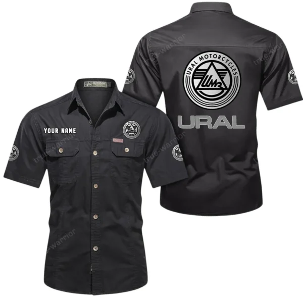 Retro Bike Exclusive Logo Short Sleeved Shirt, Gift For Retro Bike Lovers CAR444 - Black