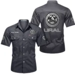 Dual-Sport Ride Exclusive Logo Short Sleeved Shirt, Gift For Dual-Sport Ride Lovers CAR444 - Gray