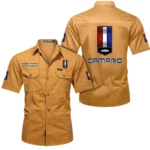 Classic Road Car Exclusive Logo Short Sleeved Shirt, Gift For Classic Road Car Enthusiasts CAR444 - Turmeric