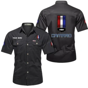 American Pony Car Exclusive Logo Short Sleeved Shirt, Gift For American Pony Car Enthusiasts CAR444 - Black