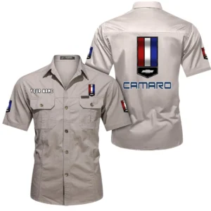 Two-Door Sports Car Exclusive Logo Short Sleeved Shirt, Gift For Two-Door Sports Car Enthusiasts CAR444 - Beige