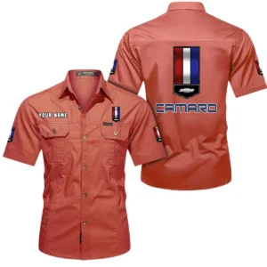American Speed Car Exclusive Logo Short Sleeved Shirt, Gift For American Speed Car Enthusiasts CAR444 - Red