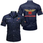 Sport Motorcycle Exclusive Logo Short Sleeved Shirt, Gift For Sport Motorcycle Enthusiasts CAR444 - Dark Blue