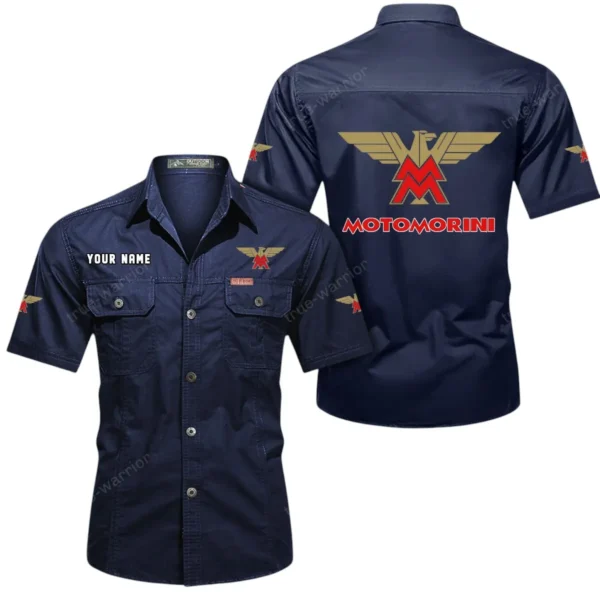 Sport Motorcycle Exclusive Logo Short Sleeved Shirt, Gift For Sport Motorcycle Enthusiasts CAR444 - Dark Blue