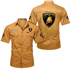Exotic Sports Car Exclusive Logo Short Sleeved Shirt, Gift For Exotic Sports Car Enthusiasts CAR444 - Turmeric