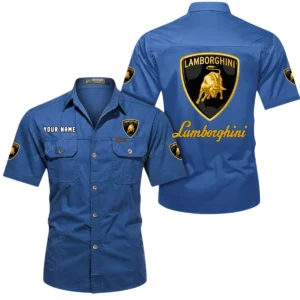 Italian Speed Machine Exclusive Logo Short Sleeved Shirt, Gift For Italian Speed Machine Lovers CAR444 - Cowboy Blue