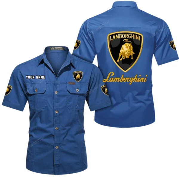 Italian Speed Machine Exclusive Logo Short Sleeved Shirt, Gift For Italian Speed Machine Lovers CAR444 - Cowboy Blue