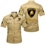 Extreme Power Vehicle Exclusive Logo Short Sleeved Shirt, Gift For Extreme Power Vehicle Lovers CAR444 - Khaki