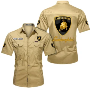 Extreme Power Vehicle Exclusive Logo Short Sleeved Shirt, Gift For Extreme Power Vehicle Lovers CAR444 - Khaki
