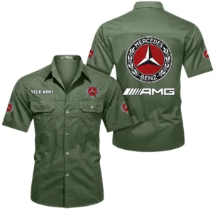 Collector’s Auto Exclusive Logo Short Sleeved Shirt, Gift For Collector’s Auto Enthusiasts CAR444 - Army Green