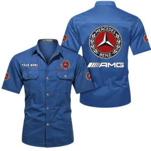 Iconic British Ride Exclusive Logo Short Sleeved Shirt, Gift For Iconic British Ride Enthusiasts CAR444 - Cowboy Blue