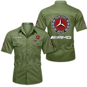 Classic British Car Exclusive Logo Short Sleeved Shirt, Gift For Classic British Car Enthusiasts CAR444 - Fruit Green