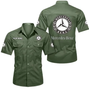 Luxury Car Exclusive Logo Short Sleeved Shirt, Gift For Luxury Car Lovers CAR444 - Army Green