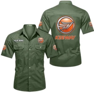 Urban Scooter Exclusive Logo Short Sleeved Shirt, Gift For Urban Scooter Enthusiasts CAR444 - Army Green