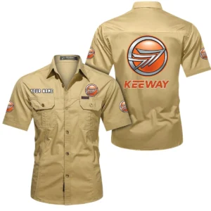 Rider-Friendly Bike Exclusive Logo Short Sleeved Shirt, Gift For Rider-Friendly Bike Lovers CAR444 - Khaki