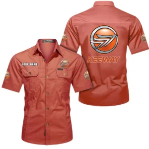 Modern Street Bike Exclusive Logo Short Sleeved Shirt, Gift For Modern Street Bike Lovers CAR444 - Red