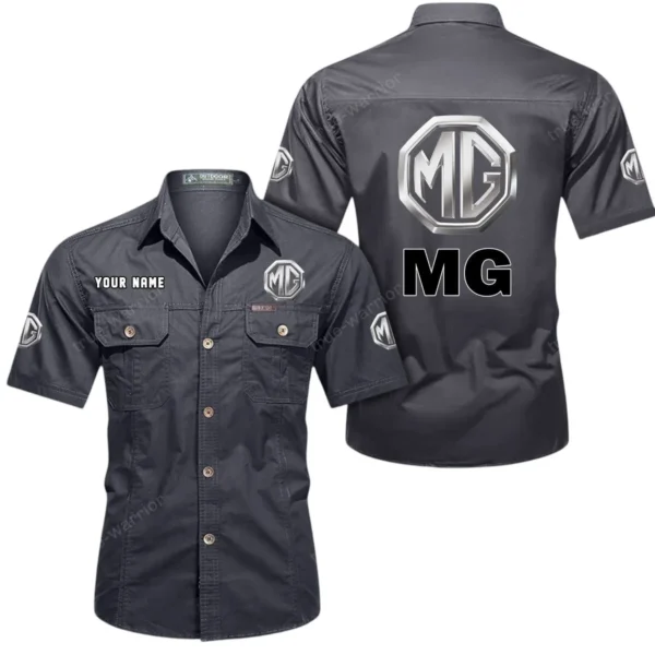 Vintage Sports Auto Exclusive Logo Short Sleeved Shirt, Gift For Vintage Sports Auto Enthusiasts CAR444 - Gray