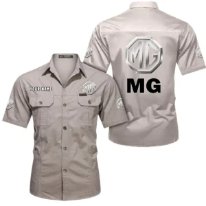 Retro Coupe Exclusive Logo Short Sleeved Shirt, Gift For Retro Coupe Enthusiasts CAR444 - Beige