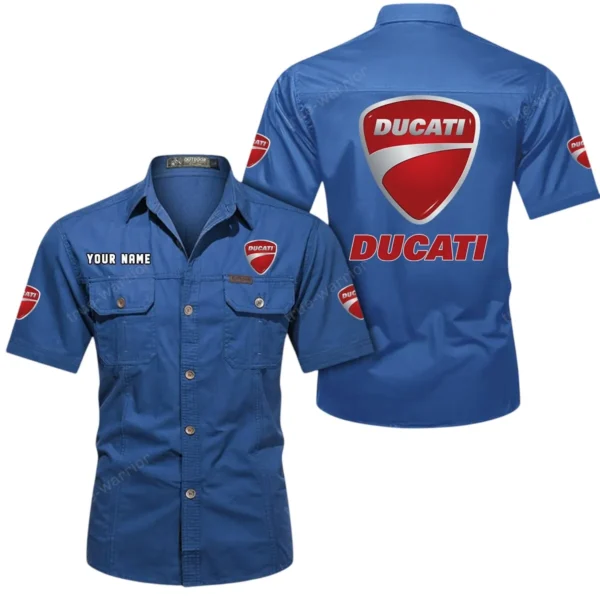 Precision Racer Exclusive Logo Short Sleeved Shirt, Gift For Precision Racer Enthusiasts CAR444 - Cowboy Blue