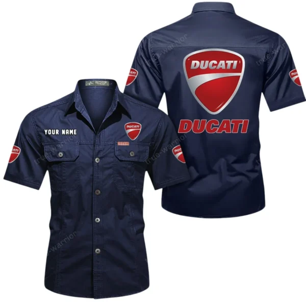 Performance Two-Wheeler Exclusive Logo Short Sleeved Shirt, Gift For Performance Two-Wheeler Enthusiasts CAR444 - Dark Blue