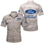 Utility Vehicle Exclusive Logo Short Sleeved Shirt, Gift For Utility Vehicle Enthusiasts CAR444 - Beige