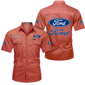 Road Trip Car Exclusive Logo Short Sleeved Shirt, Gift For Road Trip Car Enthusiasts CAR444 - Red