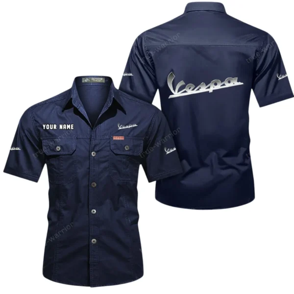 Urban Scooter Exclusive Logo Short Sleeved Shirt, Gift For Urban Scooter Lovers CAR444 - Dark Blue