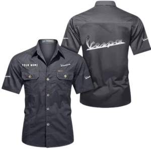 Stylish City Scooter Exclusive Logo Short Sleeved Shirt, Gift For Stylish City Scooter Lovers CAR444 - Gray