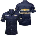 General Motors Car Exclusive Logo Short Sleeved Shirt, Gift For General Motors Car Enthusiasts CAR444 - Dark Blue
