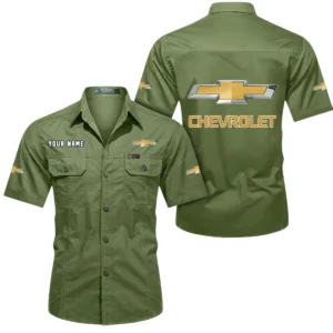 American Automobile Exclusive Logo Short Sleeved Shirt, Gift For American Automobile Enthusiasts CAR444 - Fruit Green