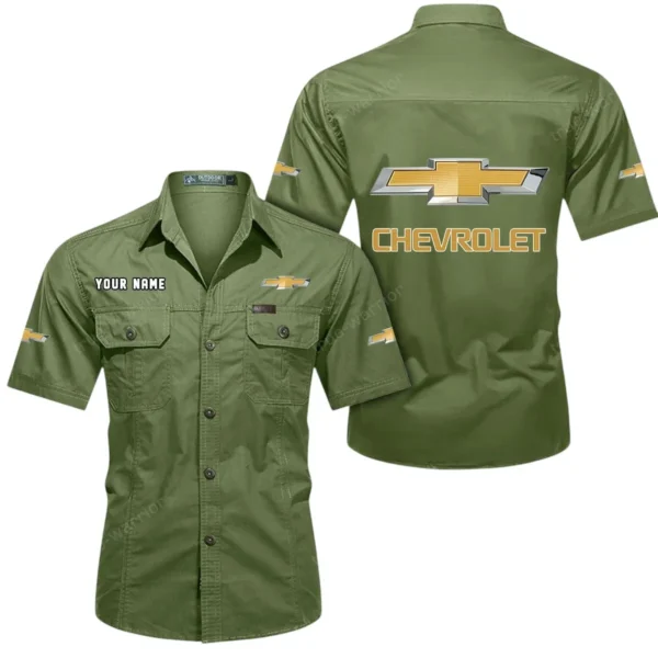 American Automobile Exclusive Logo Short Sleeved Shirt, Gift For American Automobile Enthusiasts CAR444 - Fruit Green
