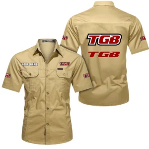 Workhorse ATV Exclusive Logo Short Sleeved Shirt, Gift For Workhorse ATV Enthusiasts CAR444 - Khaki