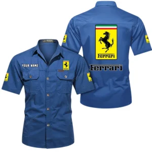 High-Performance Coupe Exclusive Logo Short Sleeved Shirt, Gift For High-Performance Coupe Enthusiasts CAR444 - Cowboy Blue