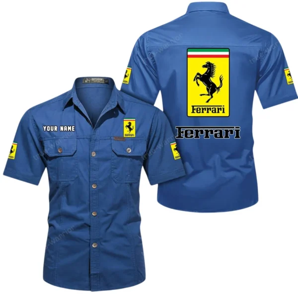 High-Performance Coupe Exclusive Logo Short Sleeved Shirt, Gift For High-Performance Coupe Enthusiasts CAR444 - Cowboy Blue