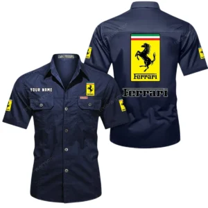 Luxury Speedster Exclusive Logo Short Sleeved Shirt, Gift For Luxury Speedster Enthusiasts CAR444 - Dark Blue