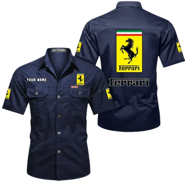 Luxury Speedster Exclusive Logo Short Sleeved Shirt, Gift For Luxury Speedster Enthusiasts CAR444 - Dark Blue