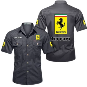 Superfast Road Car Exclusive Logo Short Sleeved Shirt, Gift For Superfast Road Car Enthusiasts CAR444 - Gray