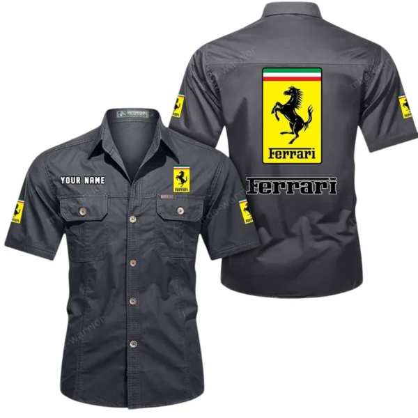 Superfast Road Car Exclusive Logo Short Sleeved Shirt, Gift For Superfast Road Car Enthusiasts CAR444 - Gray