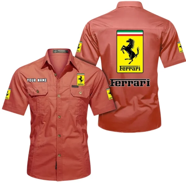 Precision Engineered Car Exclusive Logo Short Sleeved Shirt, Gift For Precision Engineered Car Enthusiasts CAR444 - Red