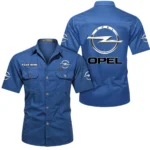 European Sedan Exclusive Logo Short Sleeved Shirt, Gift For European Sedan Enthusiasts CAR444 - Cowboy Blue