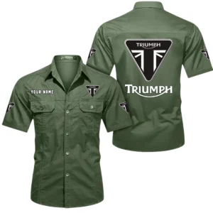 Custom Road Bike Exclusive Logo Short Sleeved Shirt, Gift For Custom Road Bike Enthusiasts CAR444 - Army Green