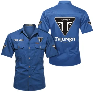 Lightweight Motorbike Exclusive Logo Short Sleeved Shirt, Gift For Lightweight Motorbike Enthusiasts CAR444 - Cowboy Blue