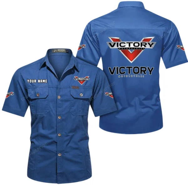 Retro Street Bike Exclusive Logo Short Sleeved Shirt, Gift For Retro Street Bike Lovers CAR444 - Cowboy Blue