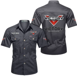 Touring Motorcycle Exclusive Logo Short Sleeved Shirt, Gift For Touring Motorcycle Lovers CAR444 - Gray