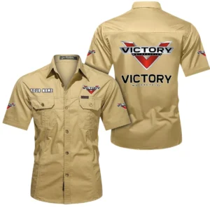 Custom Road Bike Exclusive Logo Short Sleeved Shirt, Gift For Custom Road Bike Lovers CAR444 - Khaki