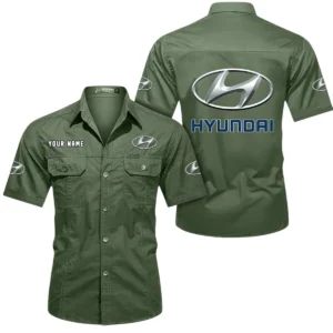 Car  Exclusive Logo Short Sleeved Shirt, Gift For Car  Enthusiasts CAR444 - Army Green