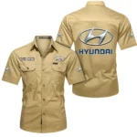 Small City Car  Exclusive Logo Short Sleeved Shirt, Gift For Small City Car  Enthusiasts CAR444 - Khaki