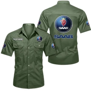 Urban Vehicle Exclusive Logo Short Sleeved Shirt, Gift For Urban Vehicle Enthusiasts CAR444 - Army Green