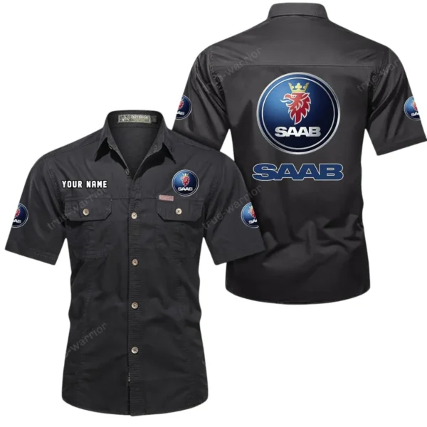Mid-Size Car Exclusive Logo Short Sleeved Shirt, Gift For Mid-Size Car Lovers CAR444 - Black
