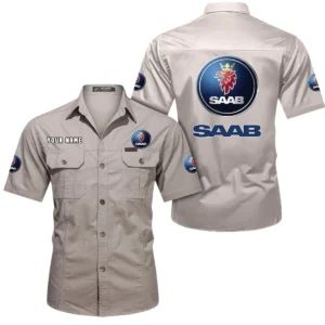 Turbocharged Hatchback Exclusive Logo Short Sleeved Shirt, Gift For Turbocharged Hatchback Lovers CAR444 - Beige